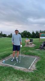 Instagram post by an influencer for Cuts Clothing. Caption reads: Golfing on sand greens! Clothing is @cuts use code....