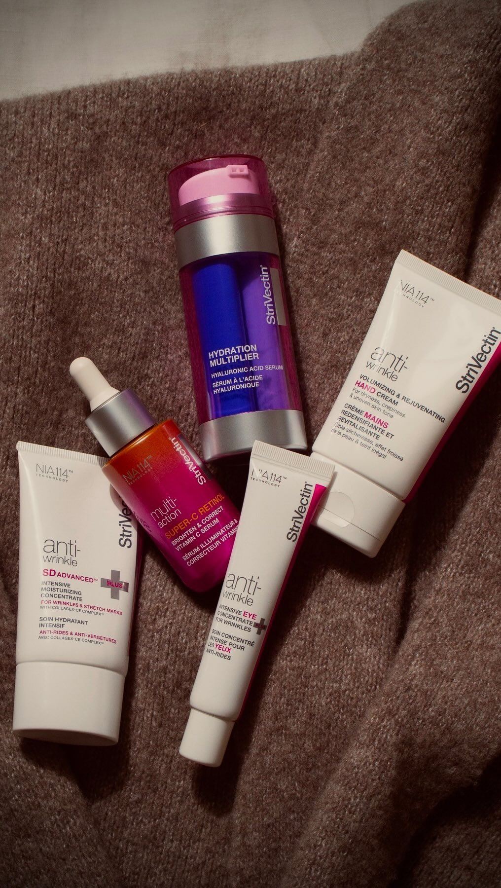 Instagram post by @aliciabgettys for StriVectin. Caption reads: A serum that loves to multitask like me = a....