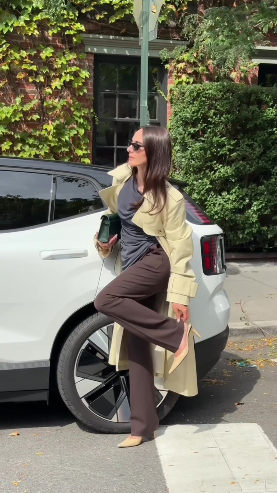 TikTok post by @livv.perez for Volvo Cars. Caption reads: What I’m wearing this fall, styled with one of my....