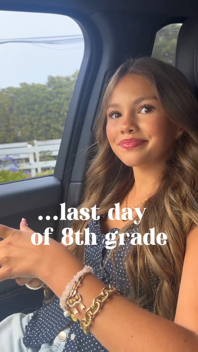 Instagram post by @kandeejohnson for Brandy Melville. Caption reads: 🎉The first and last day of 8th grade…
🧁Who....