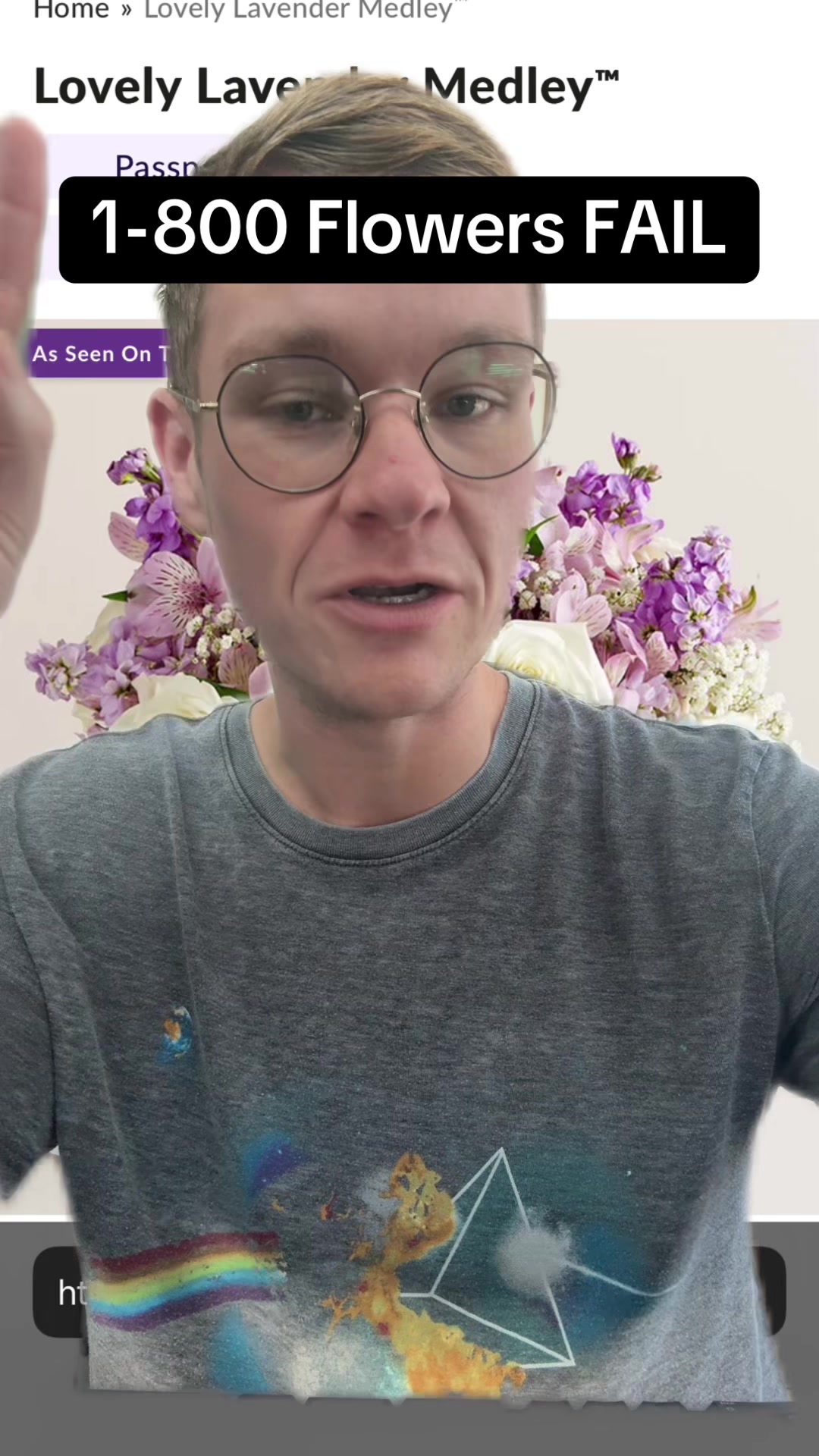 TikTok post by @tylerjacksontippett for 1800Flowers. Caption reads: @1800flowers this is actually insane that you can....