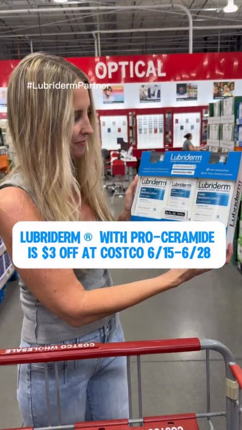 Instagram post by @costcoguide for Lubriderm. Caption reads: #LubridermPartner Grab it before the sale is over....