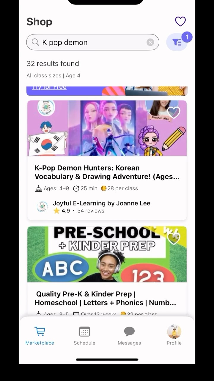 Instagram post by @world_of_erish for Outschool. Caption reads: Did you know Outschool literally has a class for....