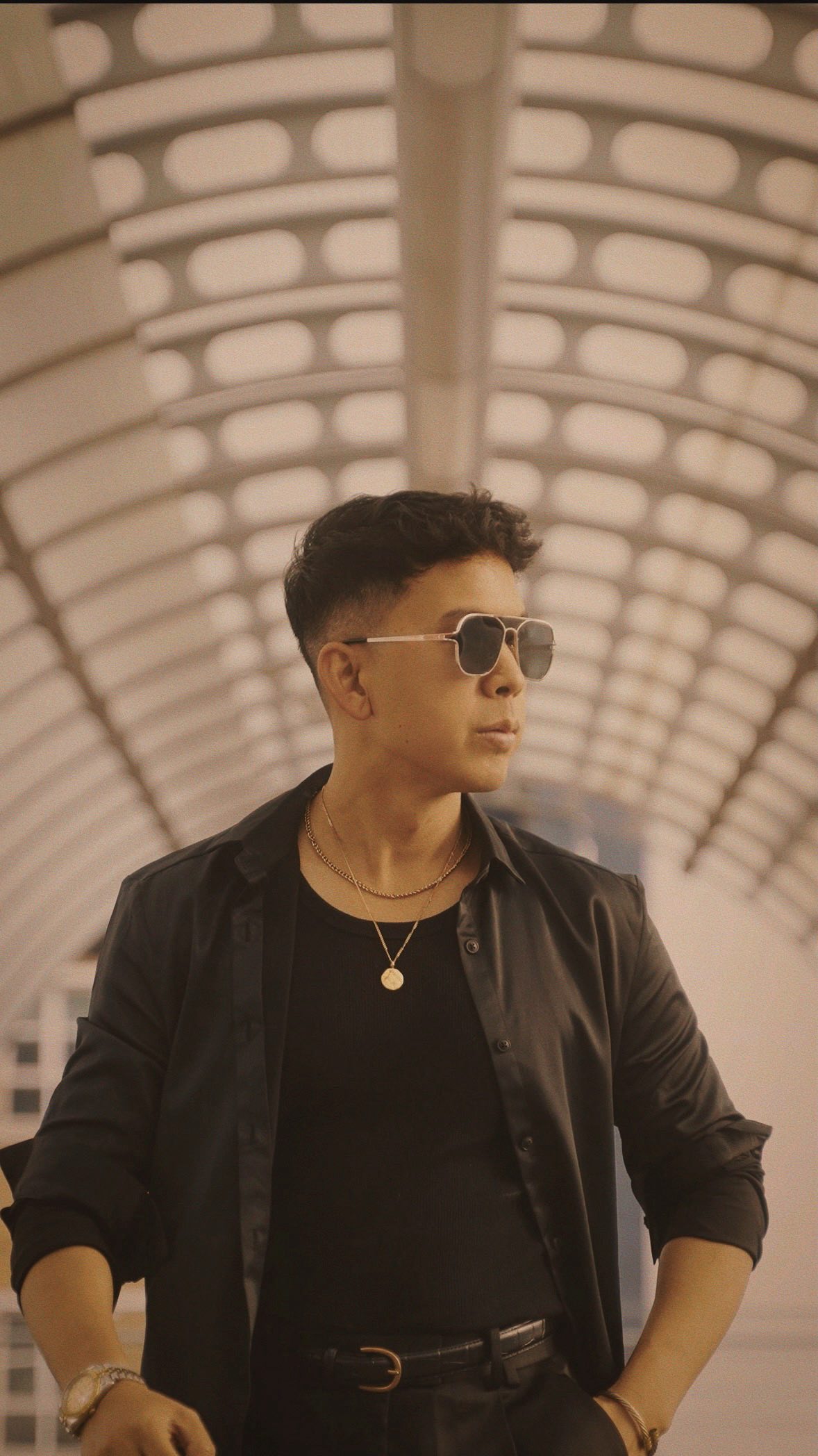 Instagram post by @erwin_trinidad for GIVENCHY. Caption reads: [...] As the sun fades, the society....