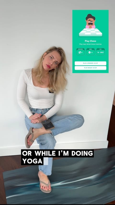 Instagram post by @julesgambit for Duolingo. Caption reads: Will you win on Duolingo? #duolingopartner....