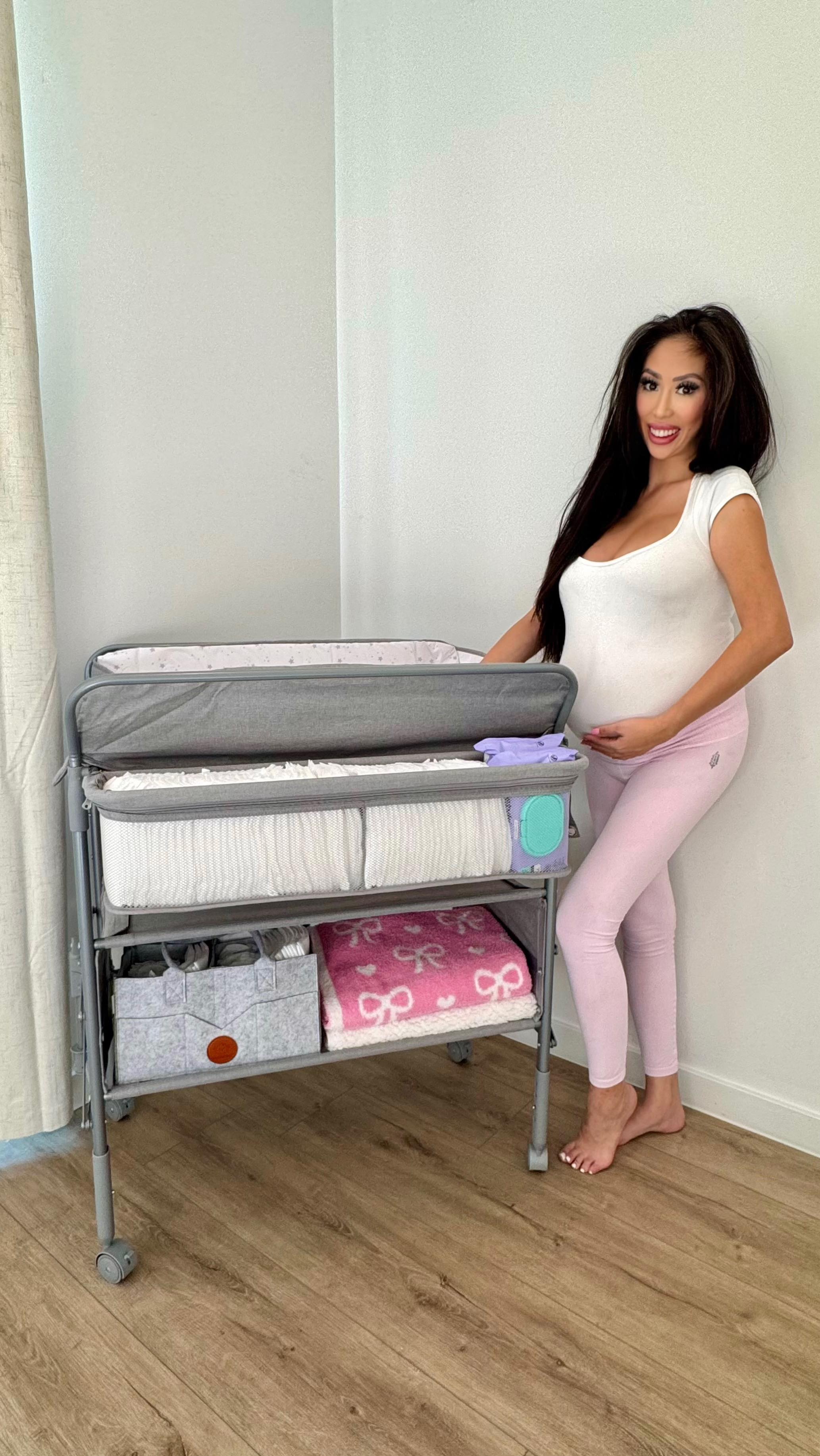 Instagram post by @raqueltedaldi for Maydollybaby. Caption reads: [...] get to meet our babygirl 🎀 got our....