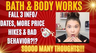 YouTube post by @marymakers for Mercari. Caption reads: 🍂 Bath & Body Works Fall 3 Updates | Price....