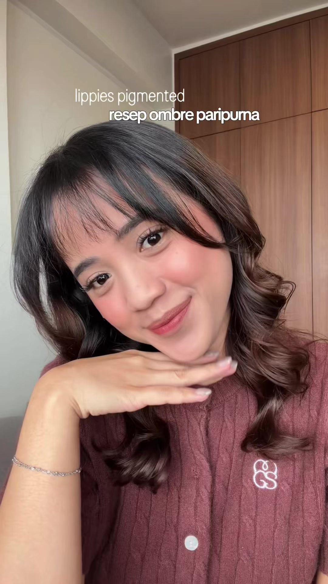 TikTok post by @salsasav for Dazzle Me Indonesia. Caption reads: [...] ombre cakep & tahan lamaa😚❤️ @DAZZLE ME....