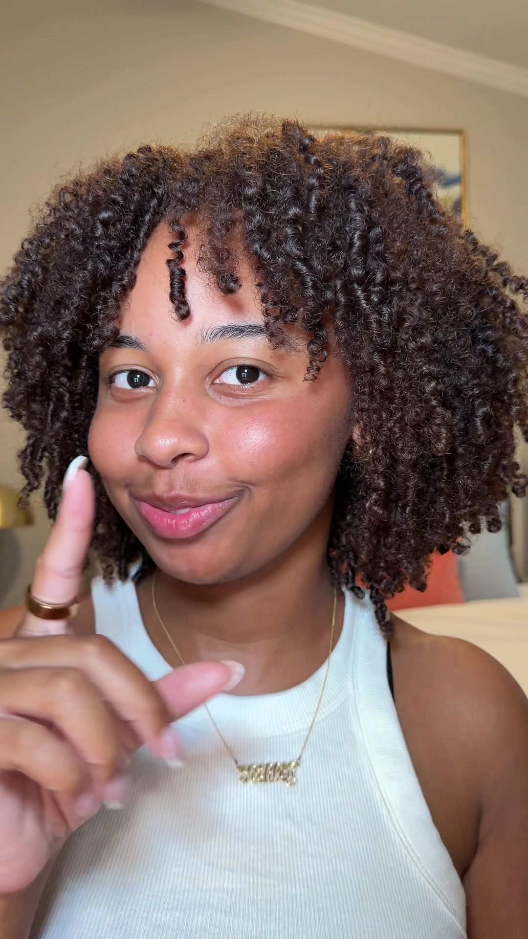 TikTok post by @ashdemples for Israel Police (Arabic). Caption reads: day 5 hair @AG Care #agcare1989 #naturalhair.