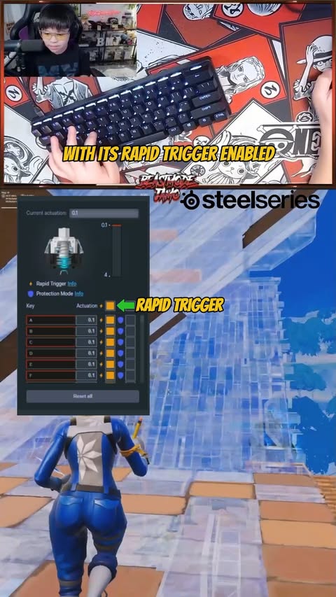 Instagram post by @beastmode_jamo for SteelSeries. Caption reads: [...] and edit so fast.... #ad #apexpro....