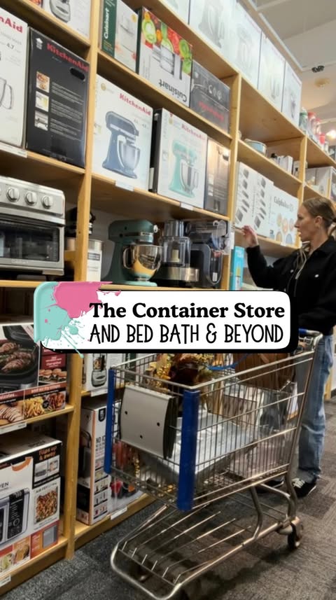 Instagram post by @smalltownme for The Container Store. Caption reads: [...] that @bedbathandbeyond is now at....