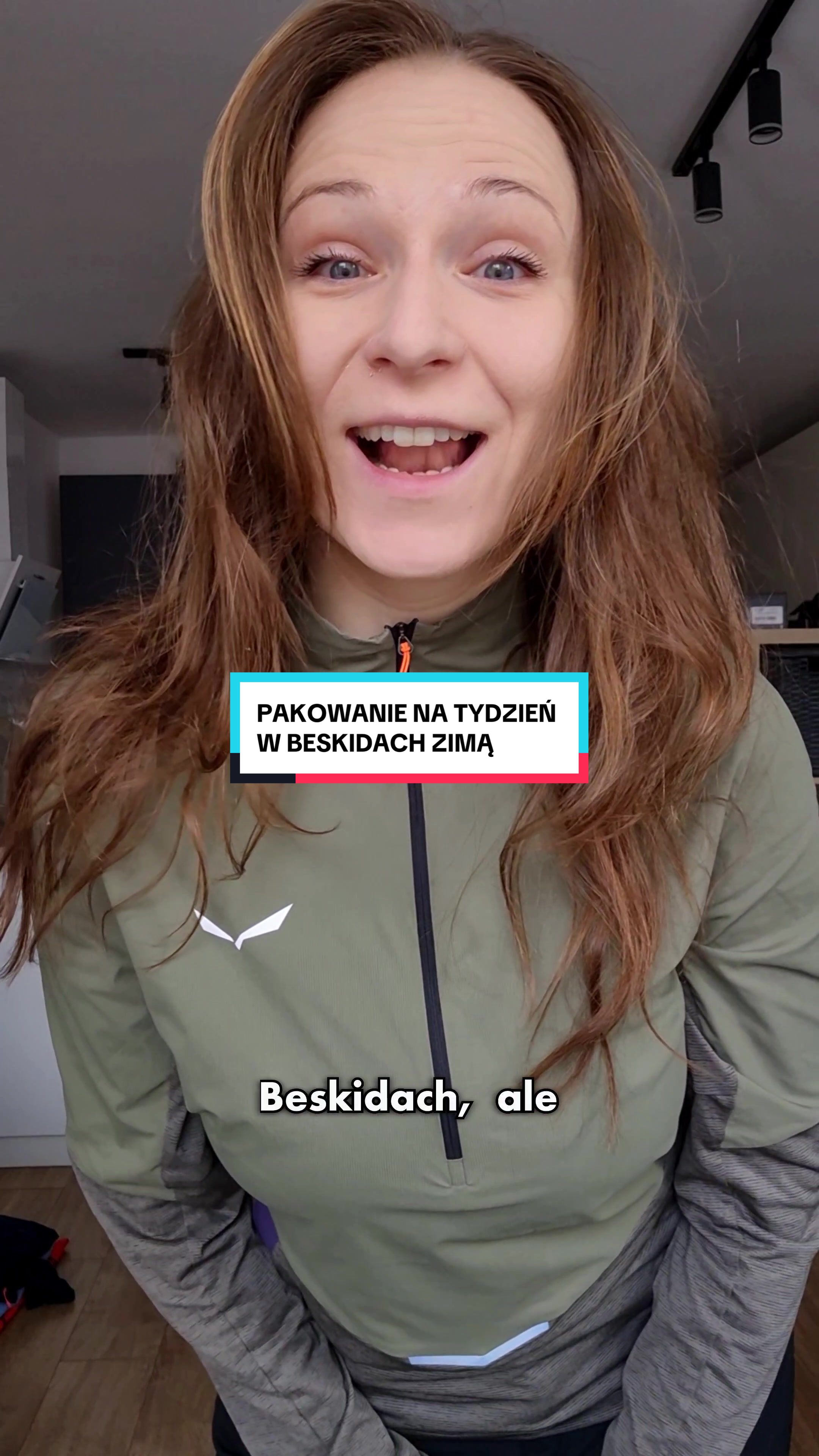TikTok post by @breaking.the.borders for SALEWA. Caption reads: współpraca ambasadorska z marką @Salewa #góry....