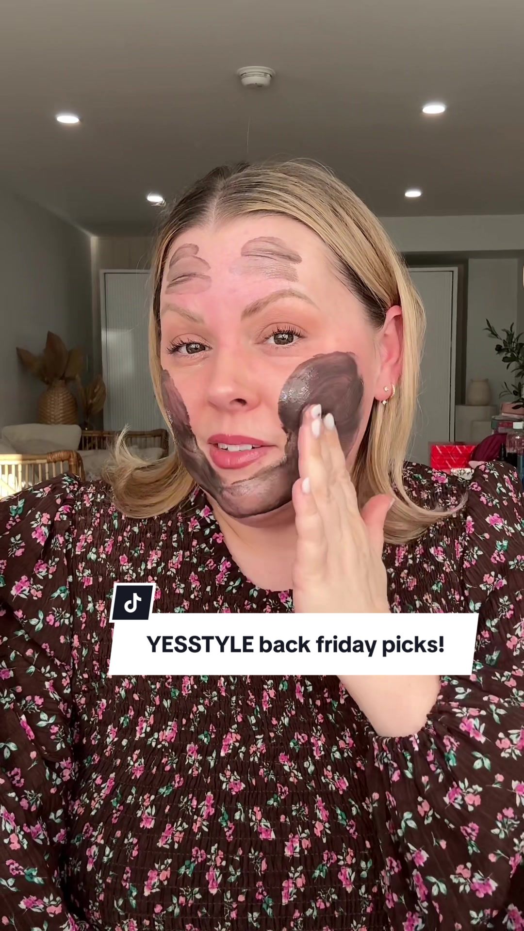 TikTok post by @selenamup for YesStyle. Caption reads: I’m stocking up on my favourite products during....