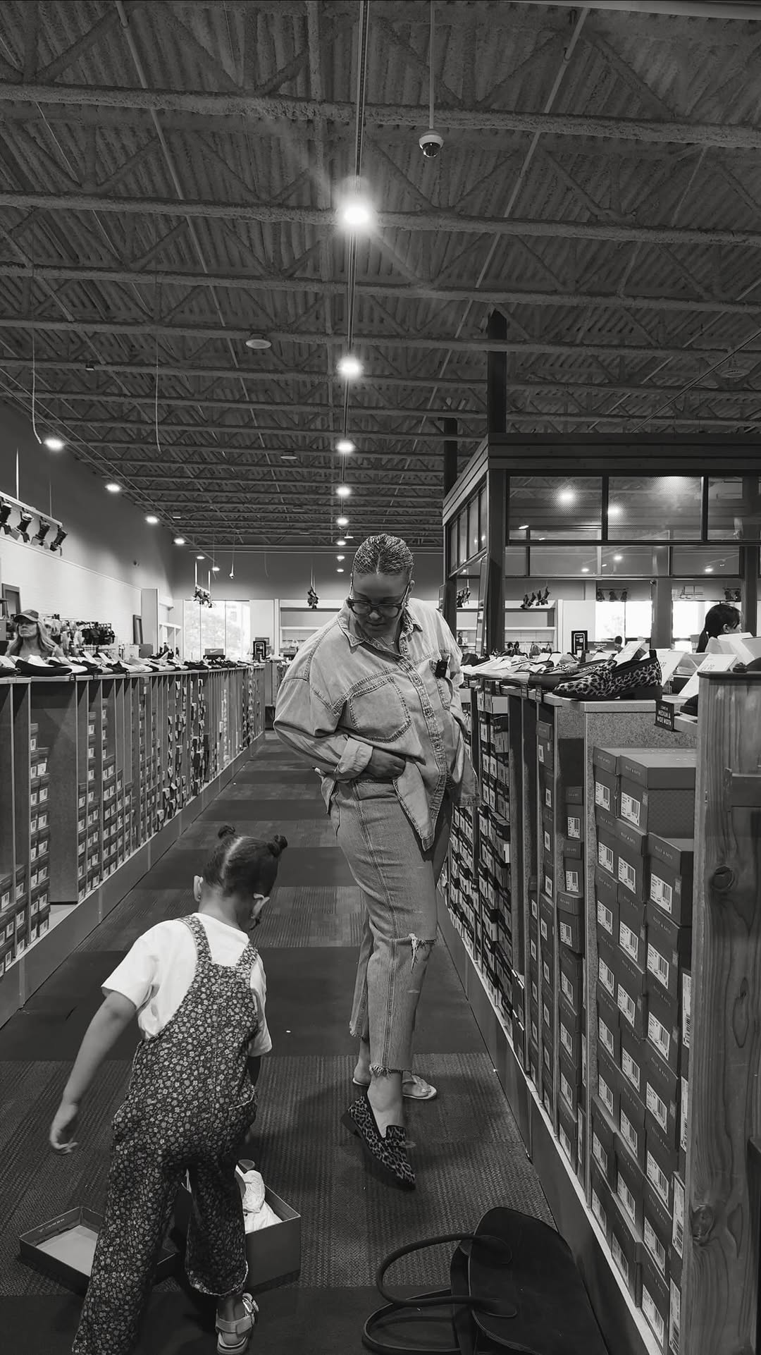 Instagram post by @laurenelyce for DSW. Caption reads: Letting a 3 year old pick out my fall shoes from....