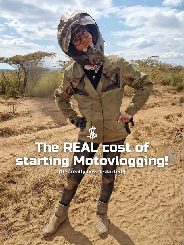 Instagram post by @nata_ontheroad for Xlmoto. Caption reads: [...] Jacket: 102€ Raven trouser: 99€ Any Xlmoto....