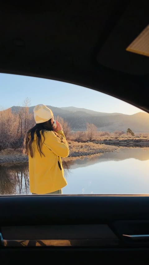 Instagram post by @rachelpuu for GMC. Caption reads: [...] with a sunrise cold plunge🌞🌊 thx to @gmc....