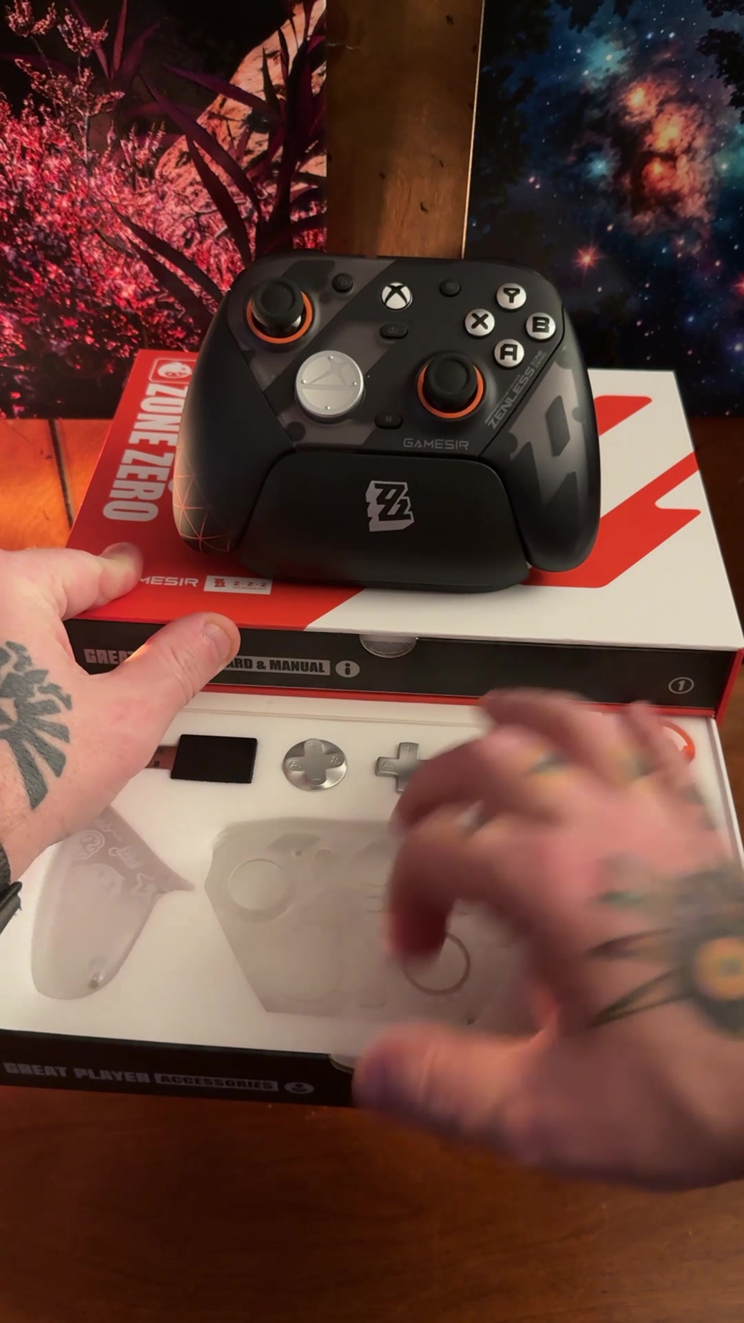 TikTok post by @ronniekrazy.tiktokshop for GameSir. Caption reads: The @GameSir Official US G7 Pro Zenless Zone Zero....