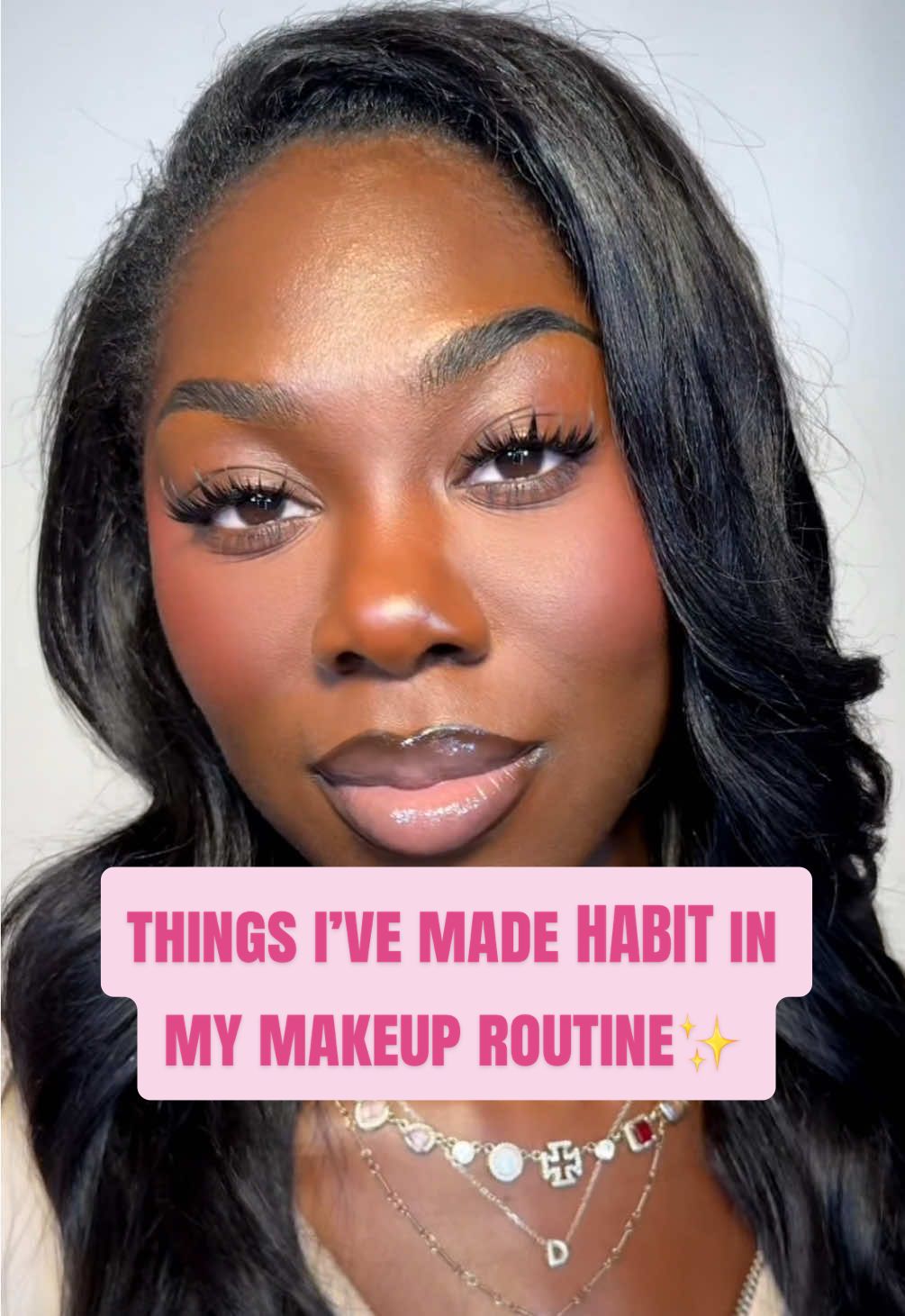 TikTok post by @itsurgrlaisha_ for Danessa Myricks Beauty. Caption reads: [...] 💕 @nyxcosmetics_uk @Kosas....