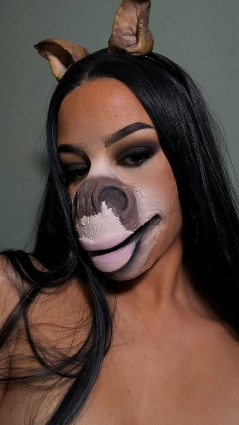 Instagram post by @bylaurajne for BYOMA. Caption reads: HORSE MAKEUP REMOVAL using @byoma 🤎 Melting Balm....