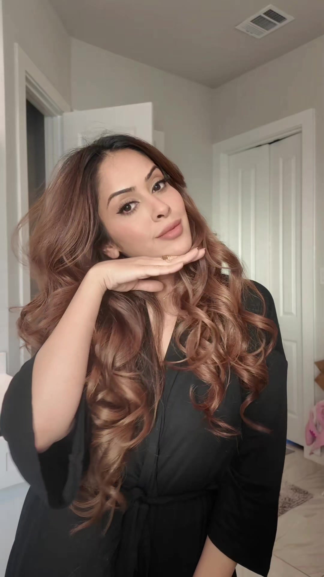 TikTok post by @glowbysana for Bio Ionic. Caption reads: [...] stays out of stock|Grab one today! @Bio....