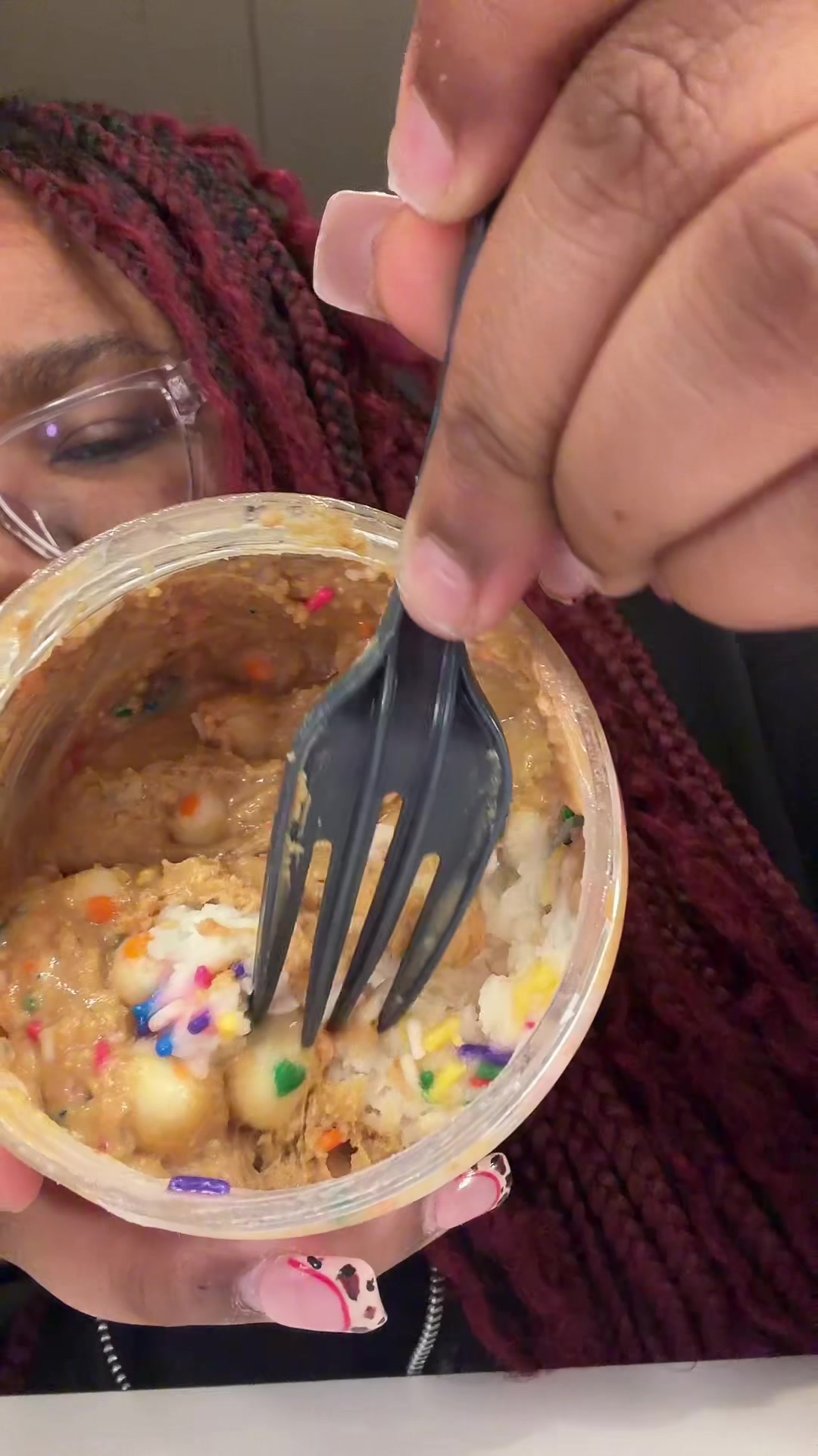 TikTok post by @desluvuu_ for Nerdy Nuts. Caption reads: posting a vid today guys on why u haven’t been....