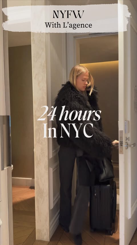 Instagram post by @vitasidorkina for L'AGENCE. Caption reads: [...] real life today as I get ready for the....