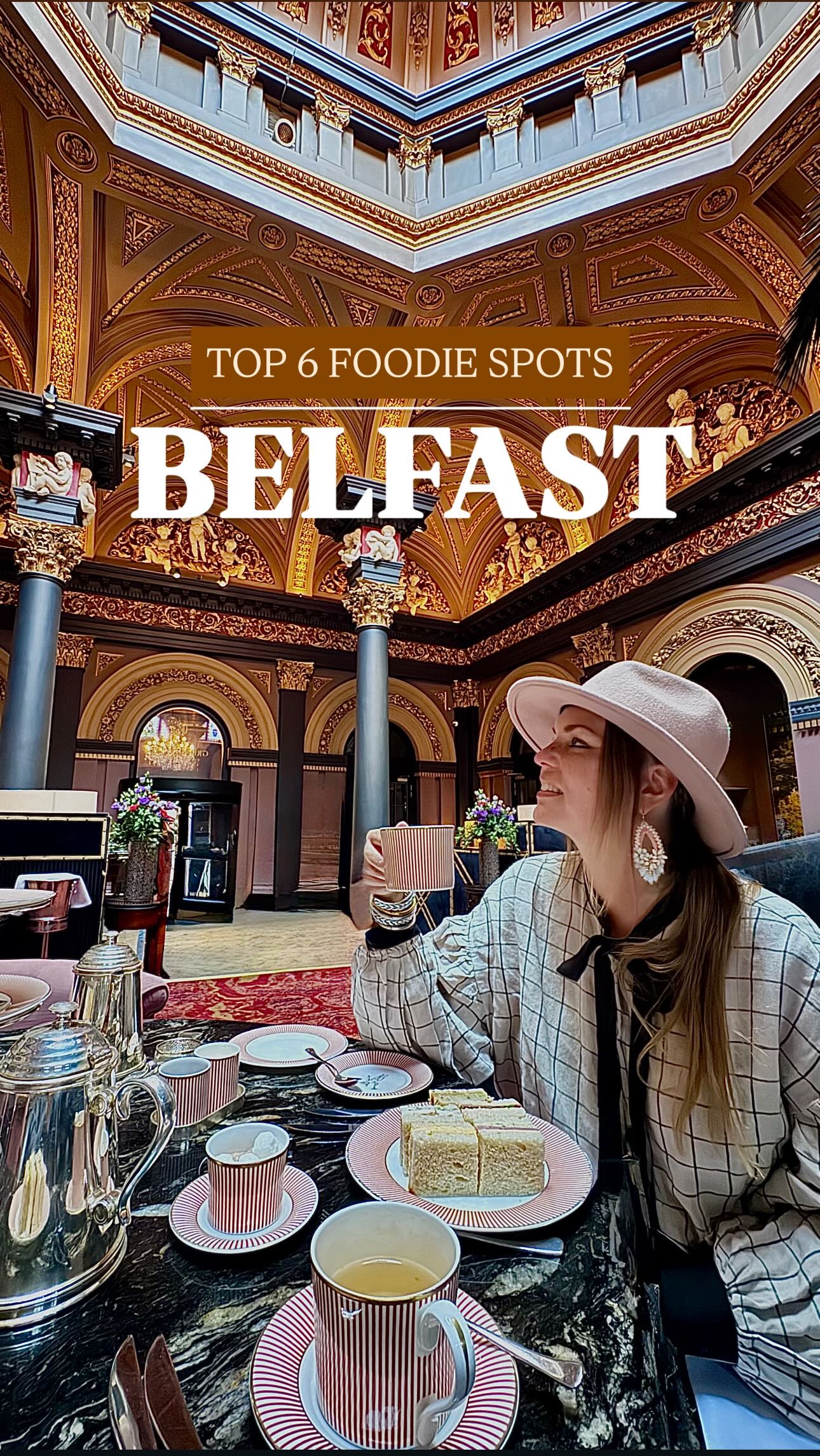 Instagram post by @authenticchica for Discover Northern Ireland. Caption reads: TOP 6 FOODIE SPOTS BELFAST - NORTHERN IRELAND
Did....