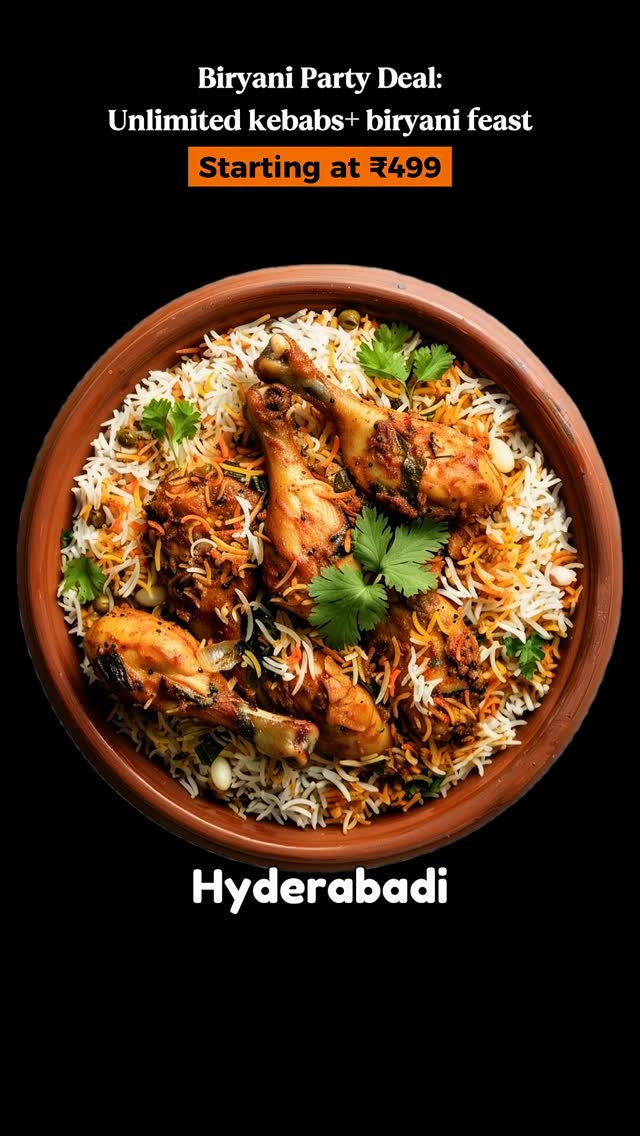Instagram post by @manyakauroberoi for Biryani By Kilo. Caption reads: Biryani cravings = sorted ✅
Party mood = sorted....