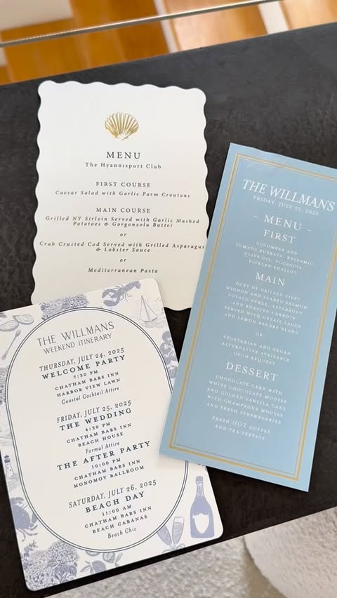 Instagram post by @gretchengeraghty for Minted. Caption reads: all of our @mintedweddings stationery for our....
