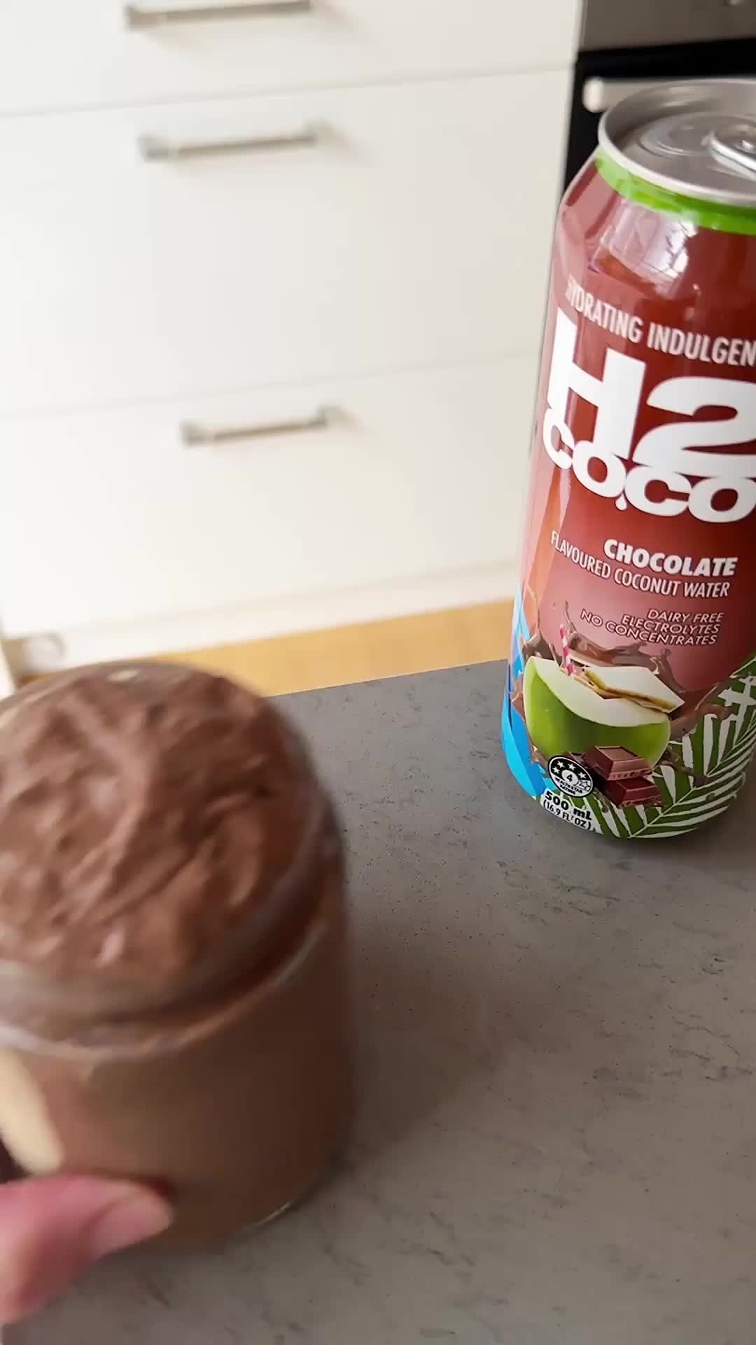 Instagram post by @glowdiaries___ for H2coco. Caption reads: [...] chocolate flavoured coconut water from....