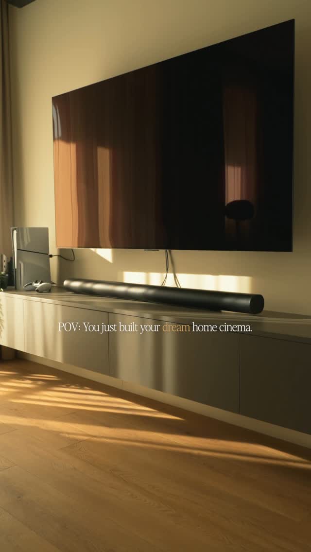 Instagram post by @blackprism for Sonos. Caption reads: 🎞️ The most epic home cinema you can get.

This....