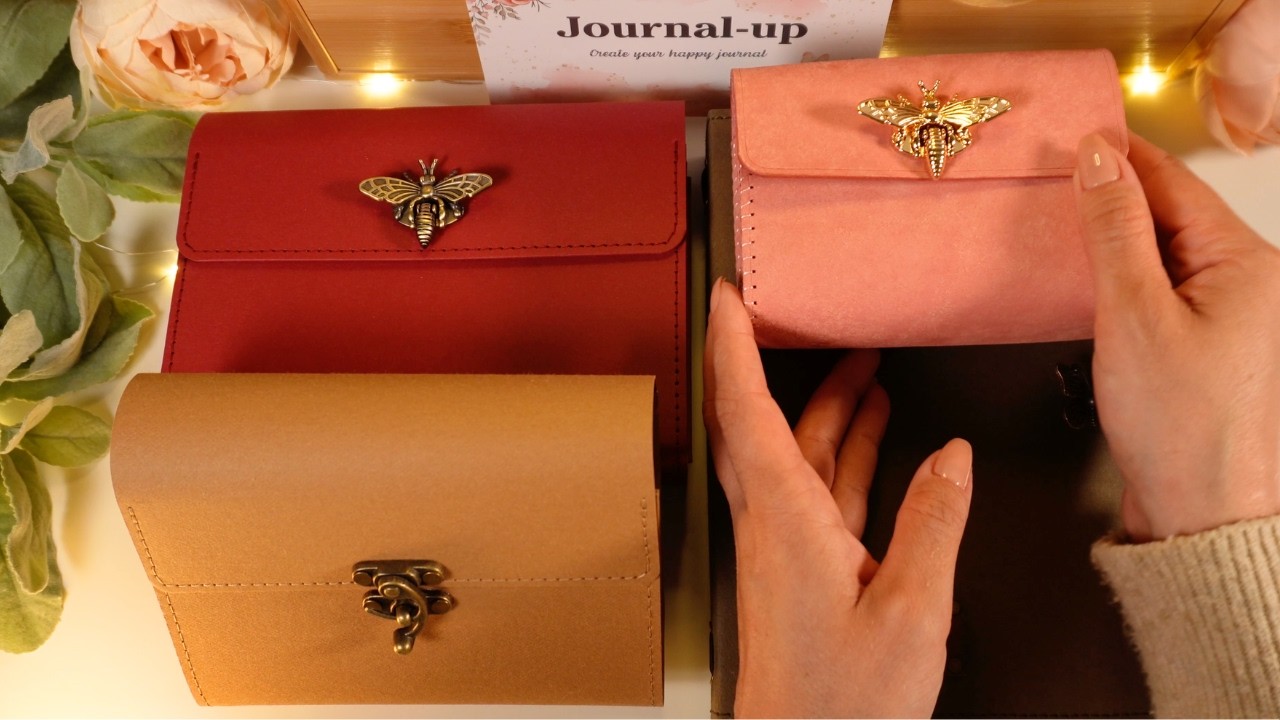 YouTube post by @KayRoseASMR for – Stationery Pal. Caption reads: ASMR | Unboxing Beautiful Leather & Paper Pouches....