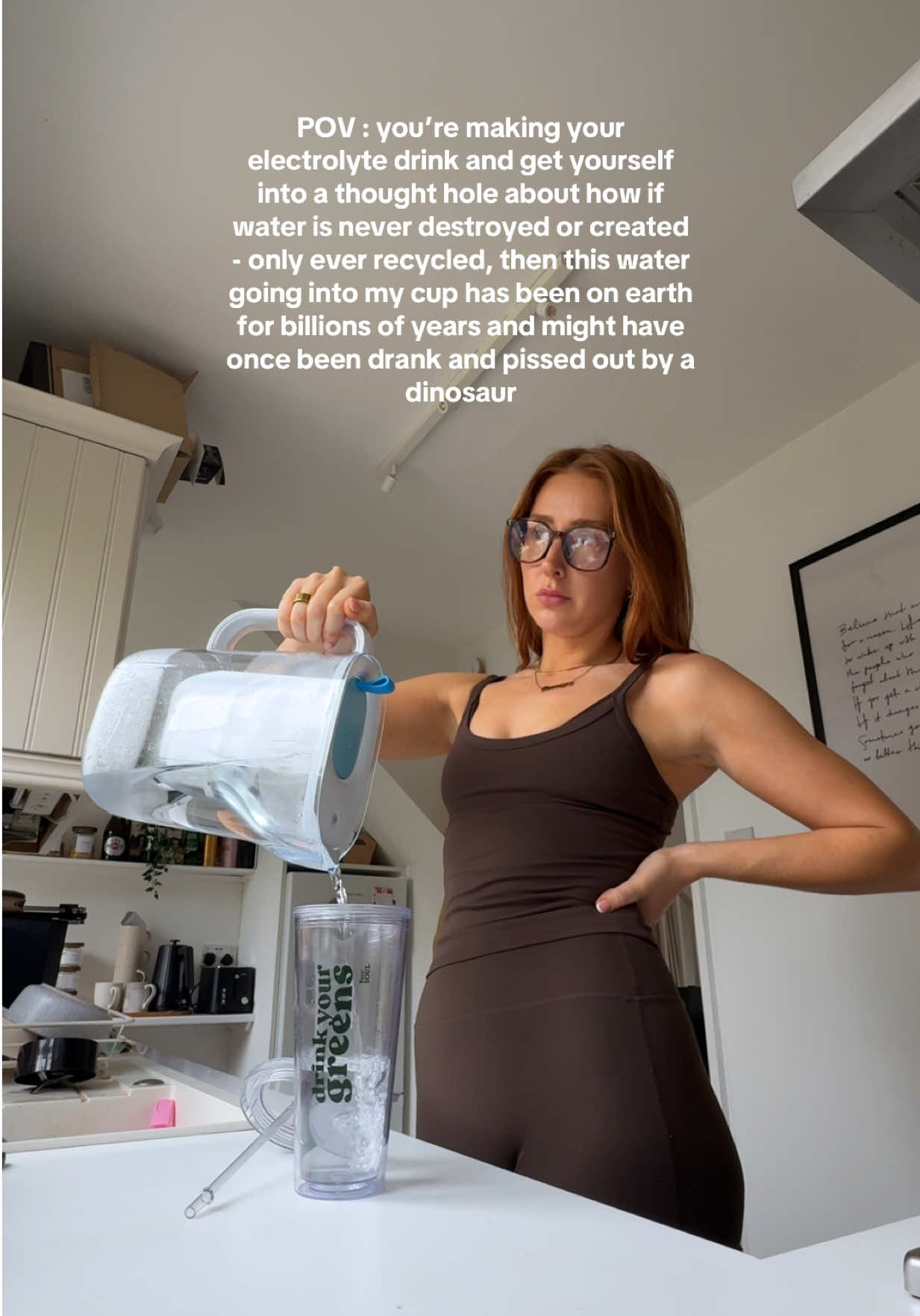 TikTok post by @lauracoenfit for Free Soul. Caption reads: I’m in a hole #water #hydrate #hydrateyourself....