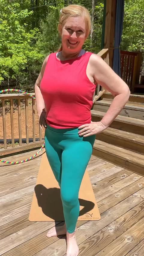 Instagram post by @love.yoga.99 for Melinda Maria. Caption reads: Emerald green and that barely-there, second-skin....