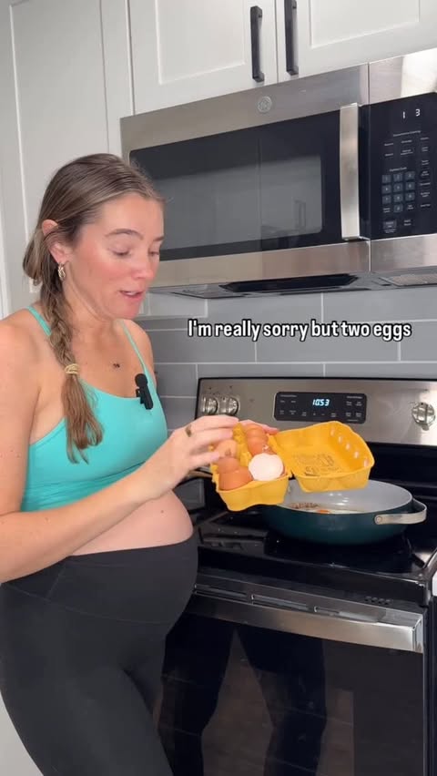 Instagram post by @alexandra_redmond for Chobani. Caption reads: Your two egg breakfast isn’t enough protein....