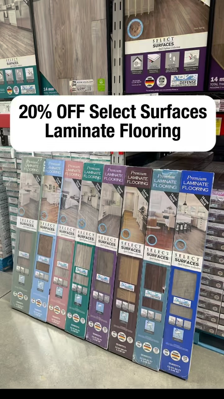 Instagram post by an influencer for Select Surfaces. Caption reads: [...] 20% on unlimited boxes of Select Surfaces....