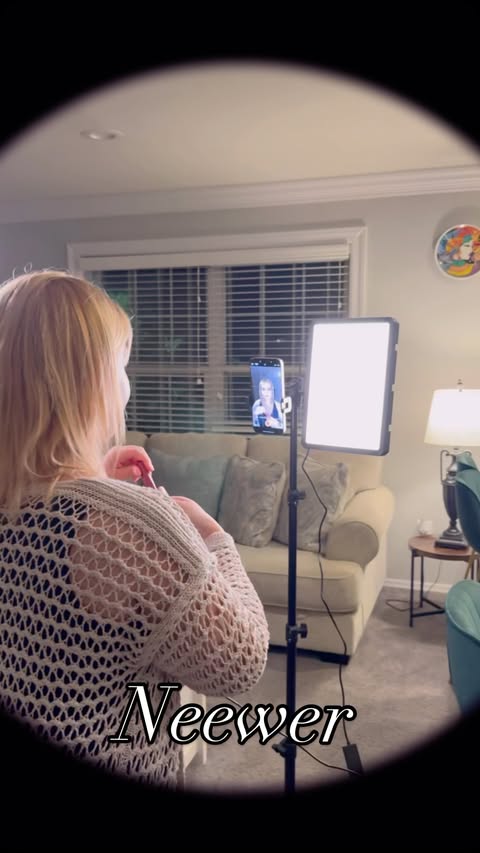 Instagram post by @melissairmak for NEEWER. Caption reads: 🎥 Testing out the NEEWER [PRODUCT MODEL] – a....