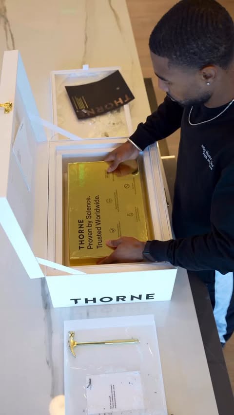 Instagram post by @_devbrown for Thorne. Caption reads: Simple habits. Real results.
Thorne creatine helps....