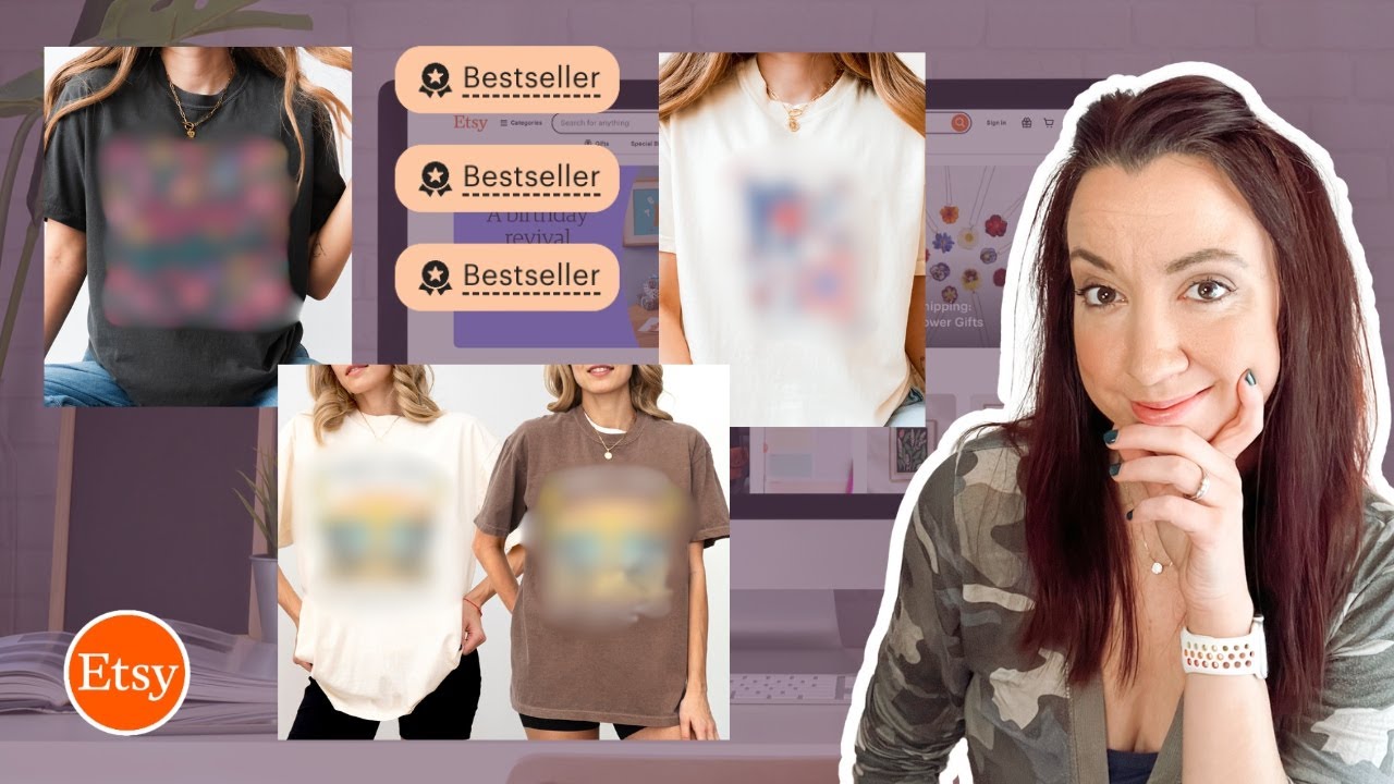 YouTube post by @simplypodmandy for Creative Fabrica. Caption reads: Top Etsy design trends and how to turn them into....