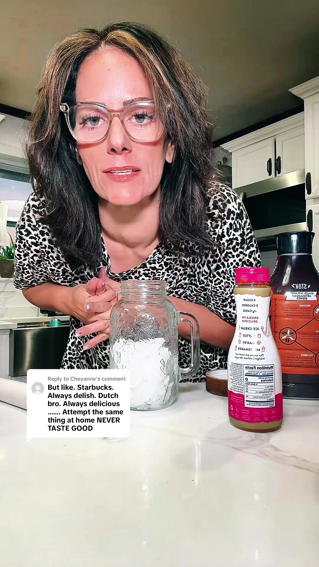 TikTok post by @takingmylifebackat42 for Coffee Mate. Caption reads: [...] @stokcoldbrew @Skinny Mixes @Walmart @Coffee....