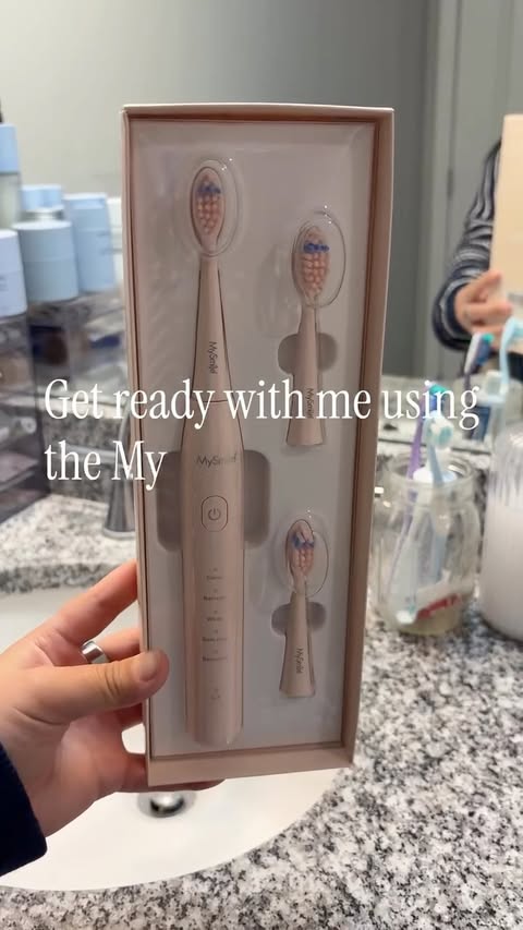 Instagram post by @mysmileusa for MySmile. Caption reads: My morning routine just got easier with @mysmile....