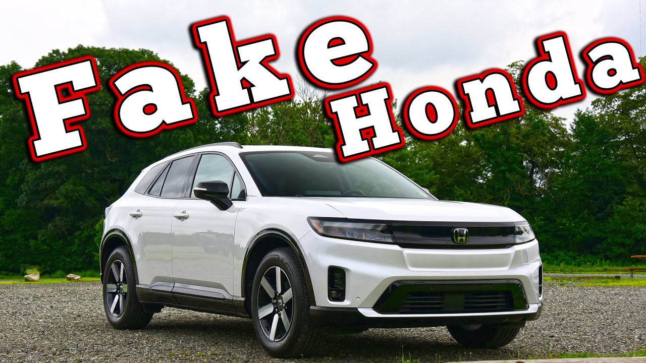 YouTube post by @RegularCars for Zazzle. Caption reads: 2024 Honda Prologue: Regular Car Reviews.