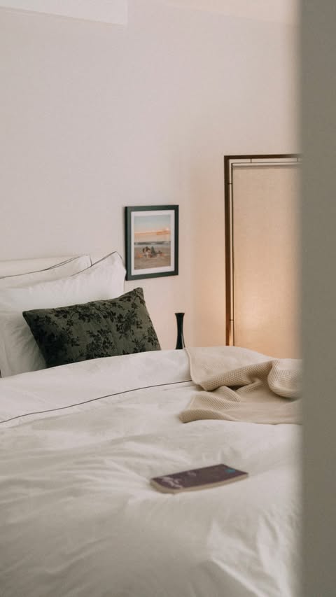 Instagram post by @abimarvel for The White Company. Caption reads: [...] my ultimate sleep sanctuary with....