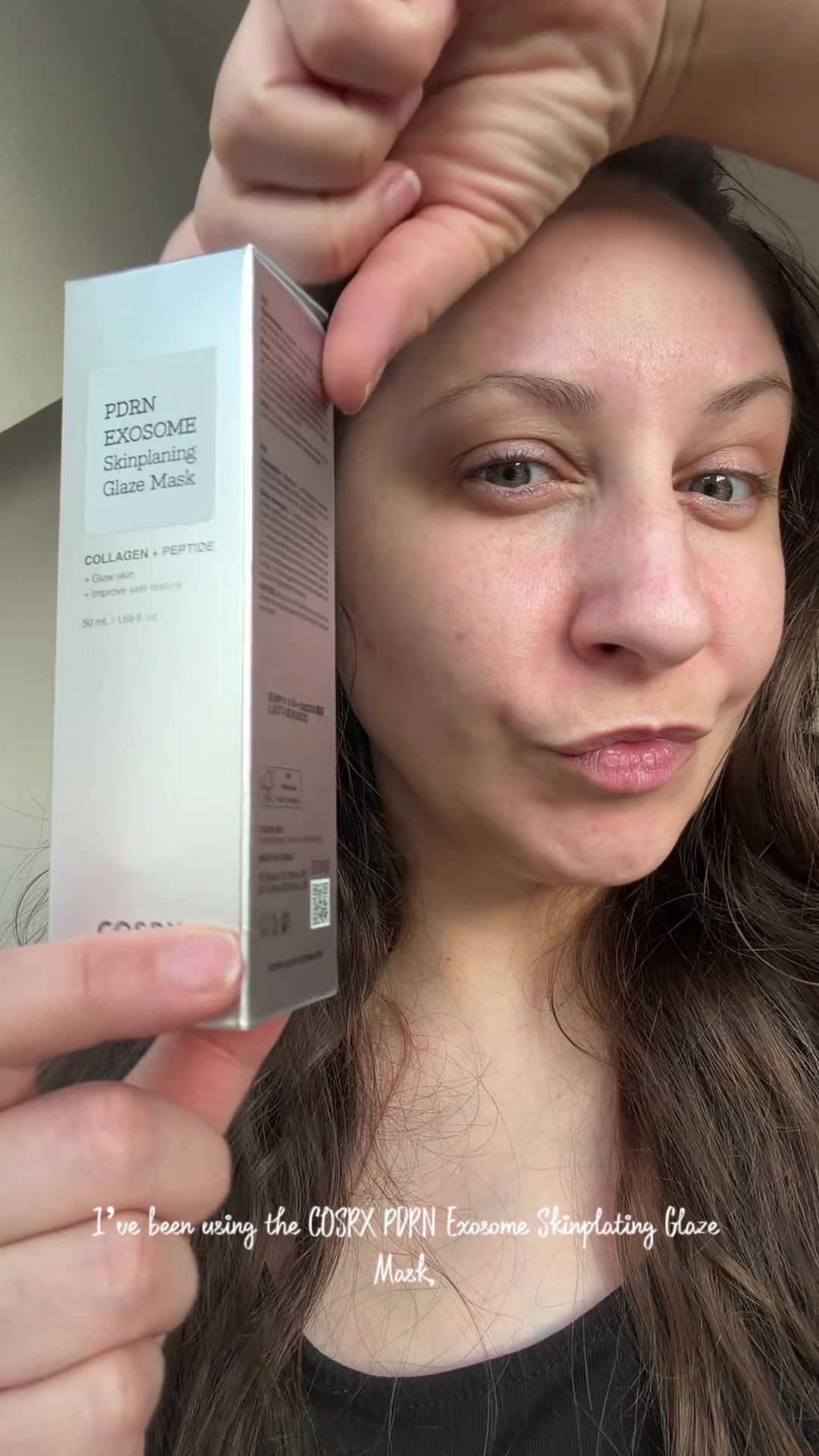TikTok post by @irinanaymova6 for 4AM Marketing – Saebyeok Naesi. Caption reads: I’ve been using the COSRX PDRN Exosome Skinplating....