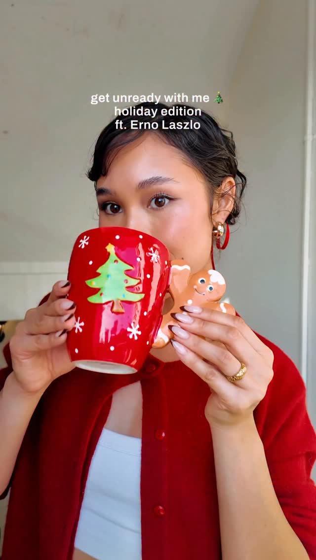 Instagram post by @alissa.iris for Erno Laszlo. Caption reads: [...] but make it holiday self-care 🎄🌙....