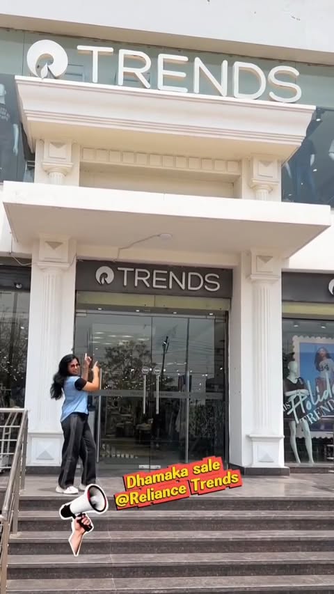 Instagram post by @anita.gupta.5876 for Reliance Trends. Caption reads: 🔥🛍️ Reliance Trends Mega Sale Is Here! 🛍️🔥....