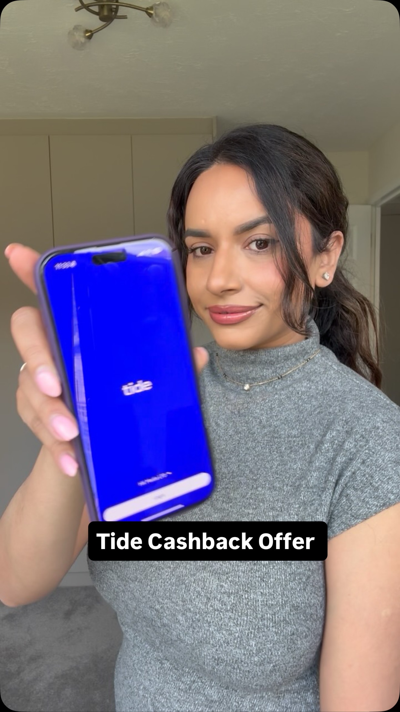 Instagram post by @harpsi_kaur for Tide. Caption reads: ad | I’ve been using @tidebanking for a couple of....