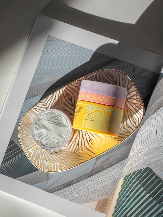 Instagram post by @glowyjules for Drunk Elephant. Caption reads: [...] just in time for winter....