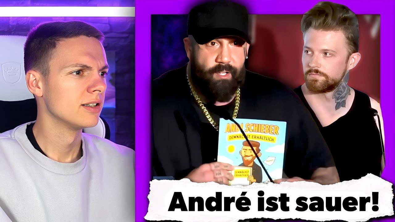 YouTube post by @inkev7179 for SNOCKS. Caption reads: André Schiebler is confronted with a book scam....