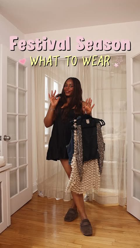 Instagram post by @kayebassey for Poshmark. Caption reads: Festival Season looks for every vibe💘✨ @poshmark....